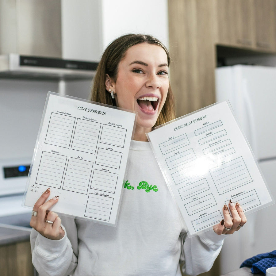 liste d'épicerie meal prep template